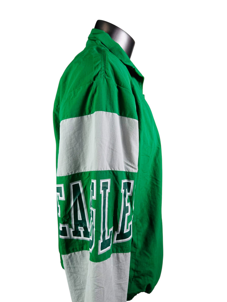 PHILADELPHIA EAGLES RETRO KELLY GREEN NFL PULL-OVER LIGHTWEIGHT ADULT JACKET