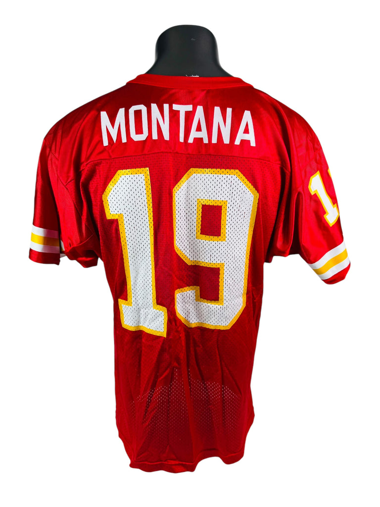 JOE MONTANA KANSAS CITY CHIEFS VINTAGE 1990'S WILSON ADULT JERSEY LARGE