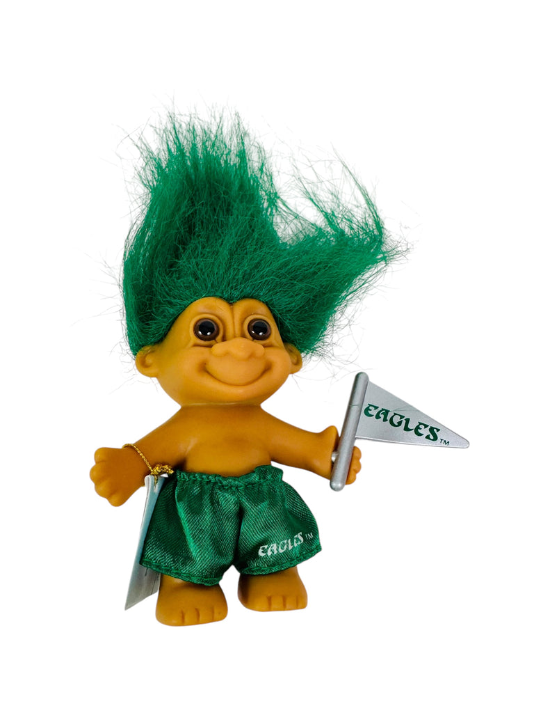 PHILADELPHIA EAGLES VINTAGE 1990'S RUSS GOOD LUCK TROLL FIGURINE