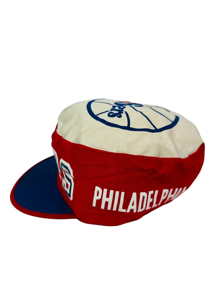 PHILADELPHIA SIXERS 76ERS VINTAGE 1990'S TWINS PAINTER'S CAP ADULT HAT