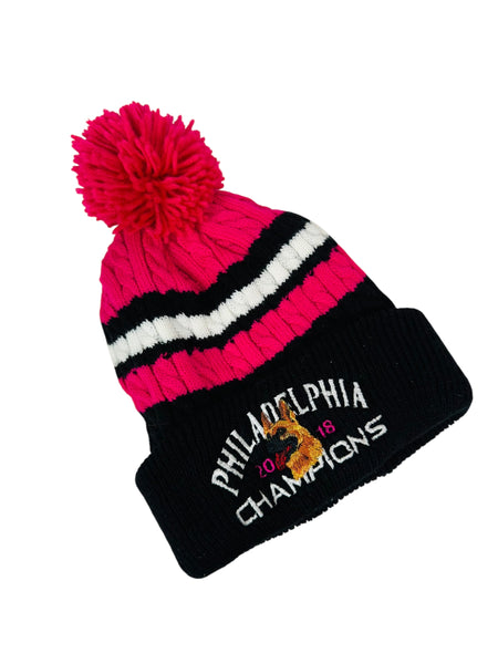 PHILADELPHIA EAGLES 2017 SUPER BOWL LII UNDERDOGS WINTER POM ADULT HAT