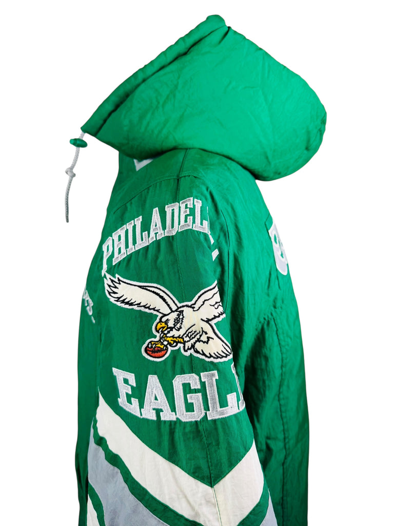 PHILADELPHIA EAGLES VINTAGE 1990'S STARTER PRO LINE KELLY GREEN ZIP-UP WINTER JACKET ADULT MEDIUM