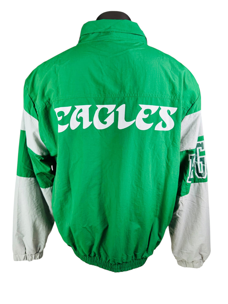 PHILADELPHIA EAGLES RETRO KELLY GREEN NFL PULL-OVER LIGHTWEIGHT ADULT JACKET