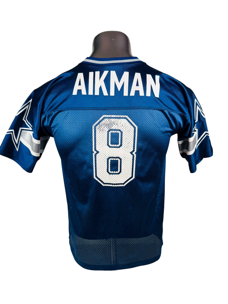 TROY AIKMAN DALLAS COWBOYS VINTAGE 1990'S LOGO ATHLETIC JERSEY YOUTH LARGE