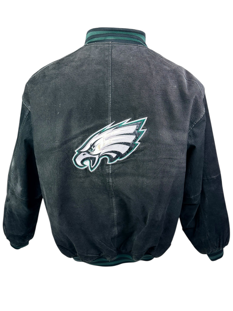 PHILADELPHIA EAGLES VINTAGE 1990'S PRO PLAYER SUEDE JACKET ADULT LARGE