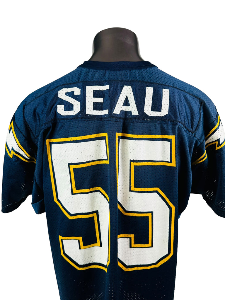 JUNIOR SEAU SAN DIEGO CHARGERS VINTAGE 1990'S WILSON JERSEY ADULT XL