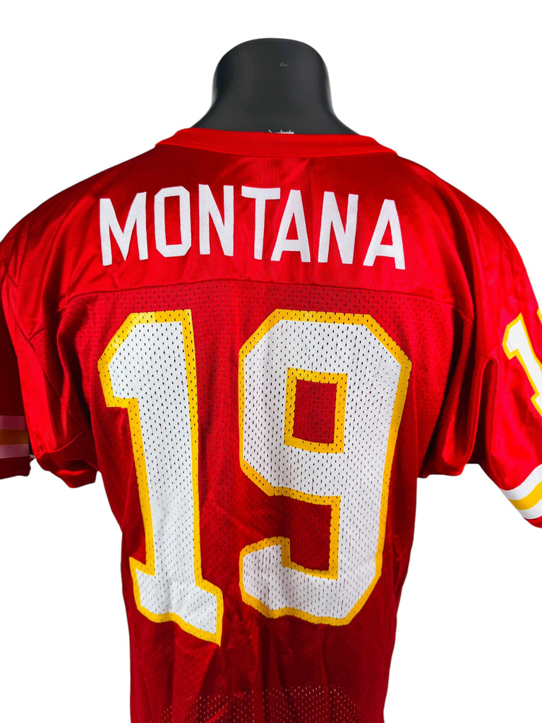 JOE MONTANA KANSAS CITY CHIEFS VINTAGE 1990'S WILSON ADULT JERSEY LARGE