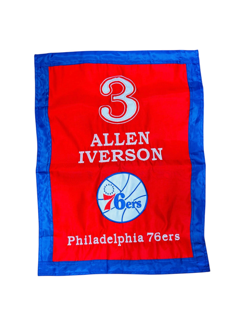 ALLEN IVERSON PHILADELPHIA 76ERS VINTAGE 2014 #3 JERSEY RETIREMENT BANNER
