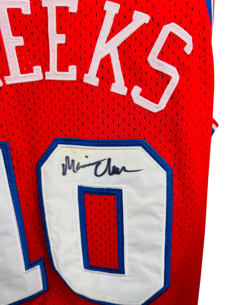 MAURICE CHEEKS PHILADELPHIA SIXERS RETRO SIGNED AUTHENTIC JERSEY ADULT 46