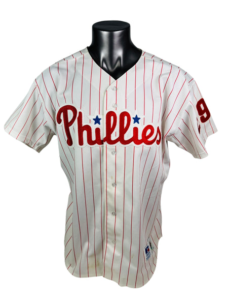 JOHN KRUK PHILADELPHIA PHILLIES VINTAGE 1990'S RUSSELL ATHLETIC AUTHENTIC SIGNED JERSEY ADULT 48