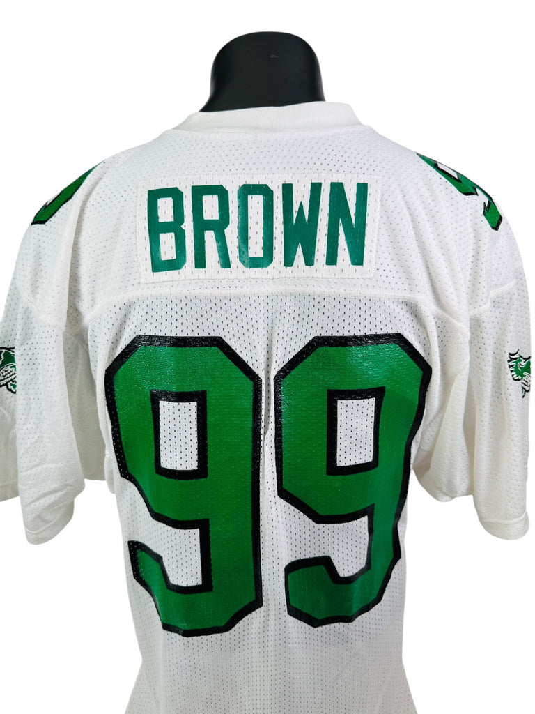 JEROME BROWN PHILADELPHIA EAGLES VINTAGE 1990'S RUSSELL ATHLETIC JERSEY ADULT 40