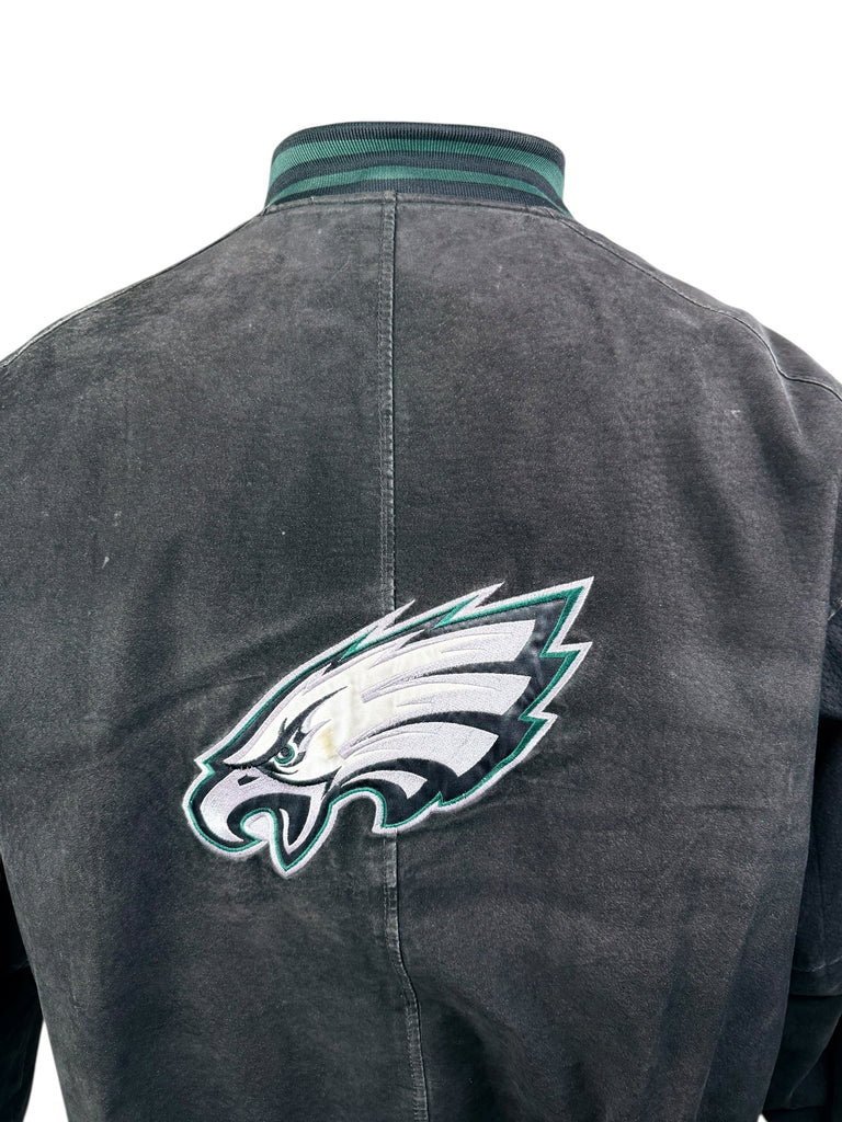 PHILADELPHIA EAGLES VINTAGE 1990'S PRO PLAYER SUEDE JACKET ADULT LARGE