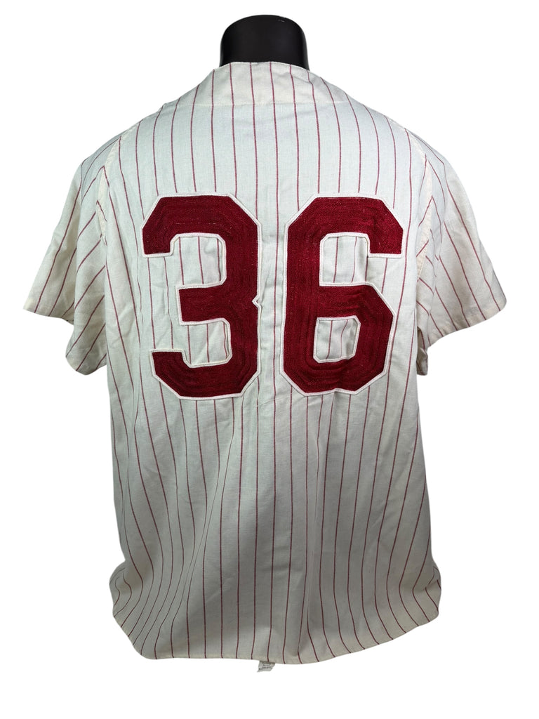 ROBIN ROBERTS PHILADELPHIA PHILLIES VINTAGE 1990'S AUTHENTIC MITCHELL & NESS FLANNEL JERSEY ADULT XL