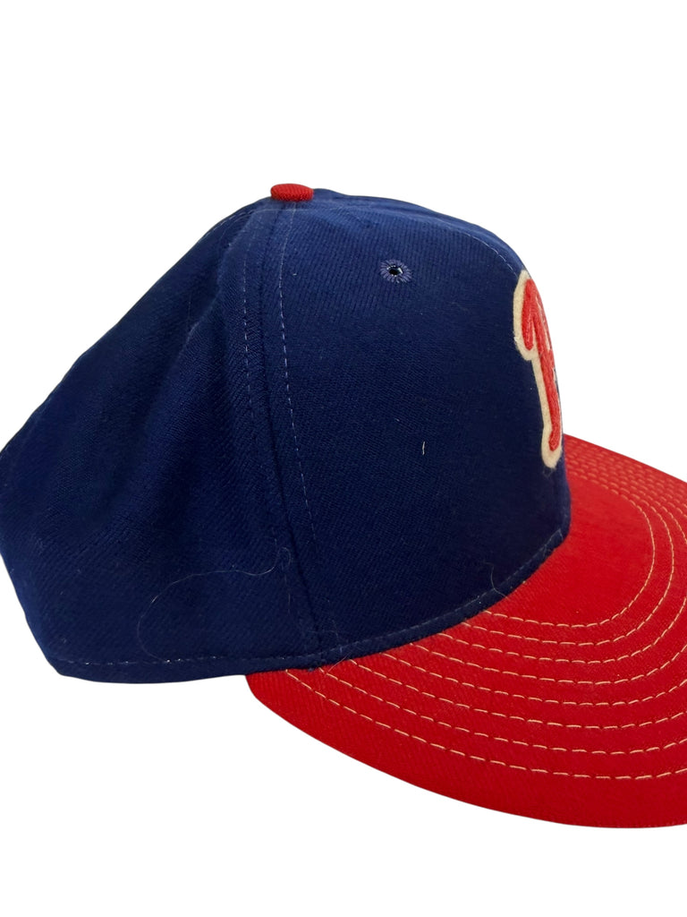 PHILADELPHIA PHILLIES VINTAGE 1990'S WOOL ANNCO FITTED ADULT HAT 7 3/8