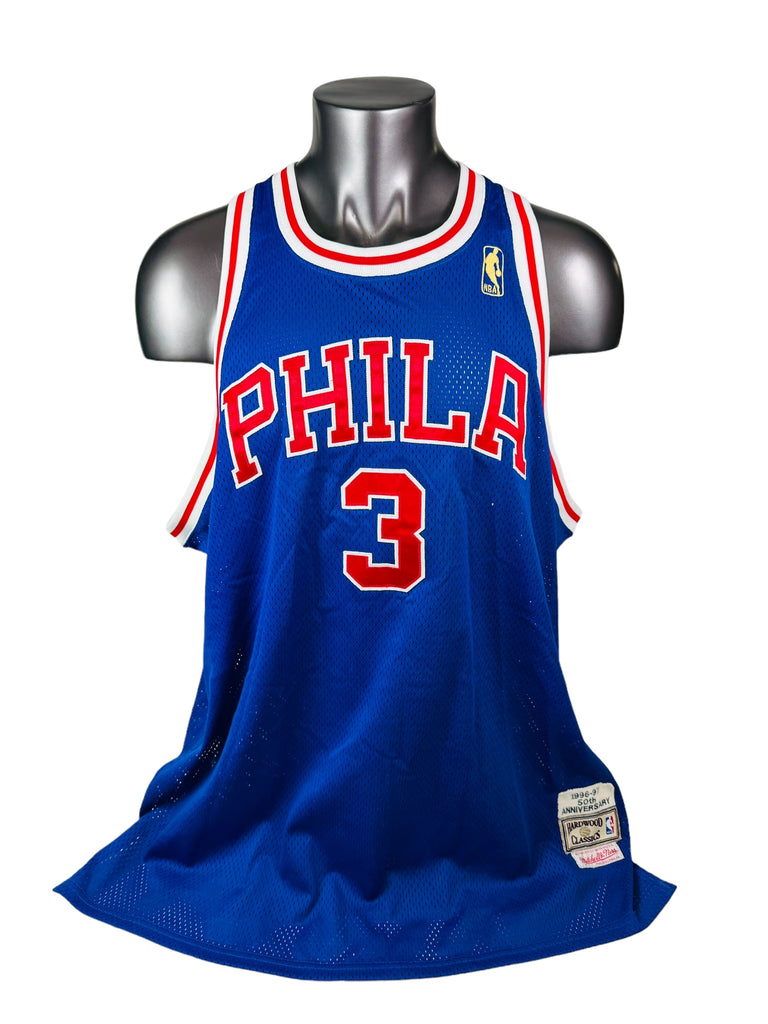 ALLEN IVERSON PHILADELPHIA SIXERS RETRO 50TH ANNIVERSARY MITCHELL & NESS JERSEY ADULT 2XL