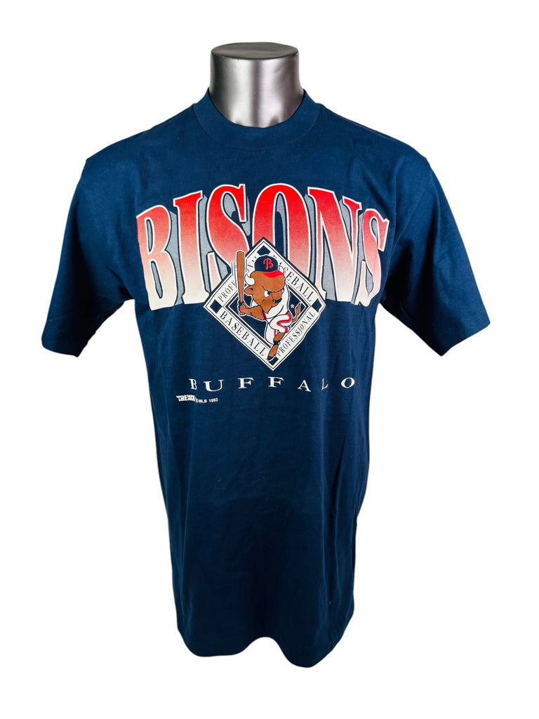 BUFFALO BISON VINTAGE 1993 TRENCH MINOR LEAGUE T-SHIRT ADULT XL