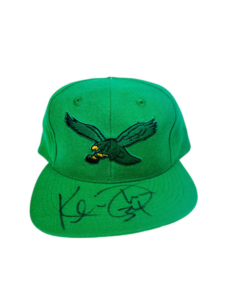 KEVIN TURNER PHILADELPHIA EAGLES VINTAGE 1990'S SIGNED TEAM NFL SNAPBACK ADULT HAT