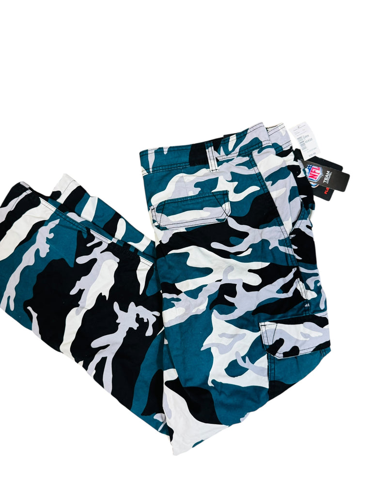 PHILADELPHIA EAGLES VINTAGE 2000'S NFL CAMOUFLAGE CARGO FLEECE LINED ADULT PANTS 40 X 32