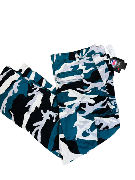 PHILADELPHIA EAGLES VINTAGE 2000'S NFL CAMOUFLAGE CARGO FLEECE LINED ADULT PANTS 40 X 32