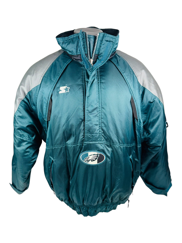 PHILADELPHIA EAGLES VINTAGE 1990'S STARTER PRO LINE PULL-OVER WINTER JACKET ADULT LARGE