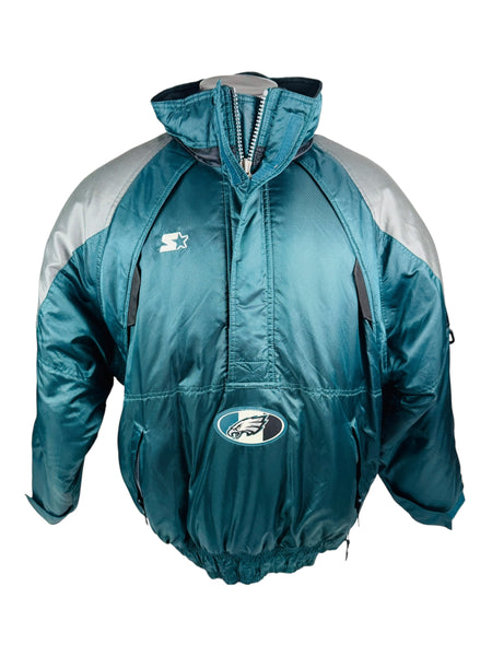 PHILADELPHIA EAGLES VINTAGE 1990'S STARTER PRO LINE PULL-OVER WINTER JACKET ADULT LARGE