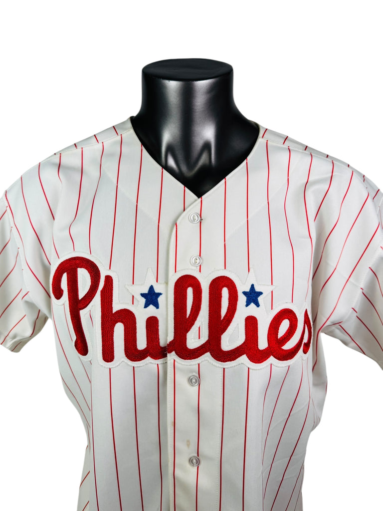 JOHN KRUK PHILADELPHIA PHILLIES VINTAGE 1990'S RUSSELL ATHLETIC AUTHENTIC SIGNED JERSEY ADULT 48
