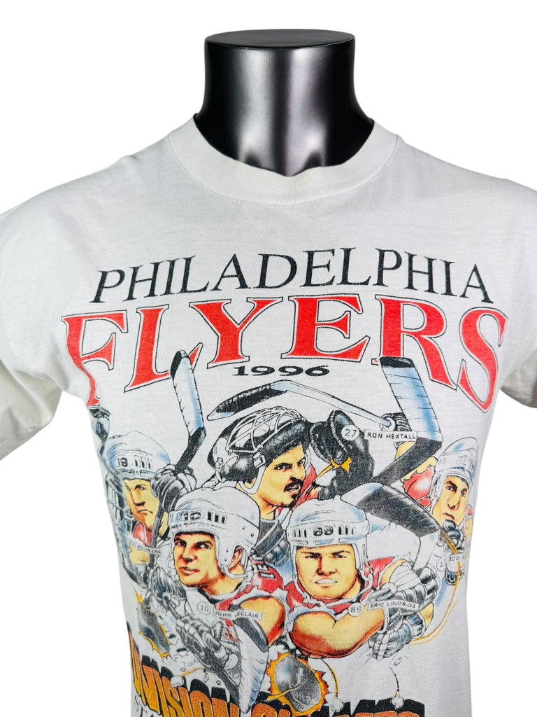 PHILADELPHIA FLYERS VINTAGE 1996 DIVISION CHAMPIONS T-SHIRT ADULT SMALL