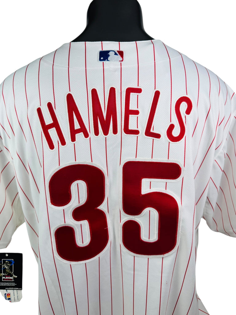 COLE HAMELS PHILADELPHIA PHILLIES VINTAGE 2008 WORLD SERIES MAJESTIC AUTHENTIC JERSEY ADULT 56