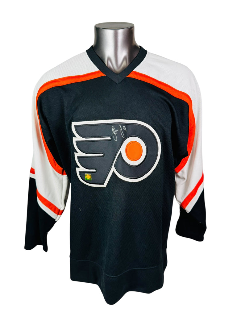 DAINIUS ZUBRUS PHILADELPHIA FLYERS VINTAGE 1990'S AUTHENTIC STARTER SIGNED JERSEY ADULT XL LARGE