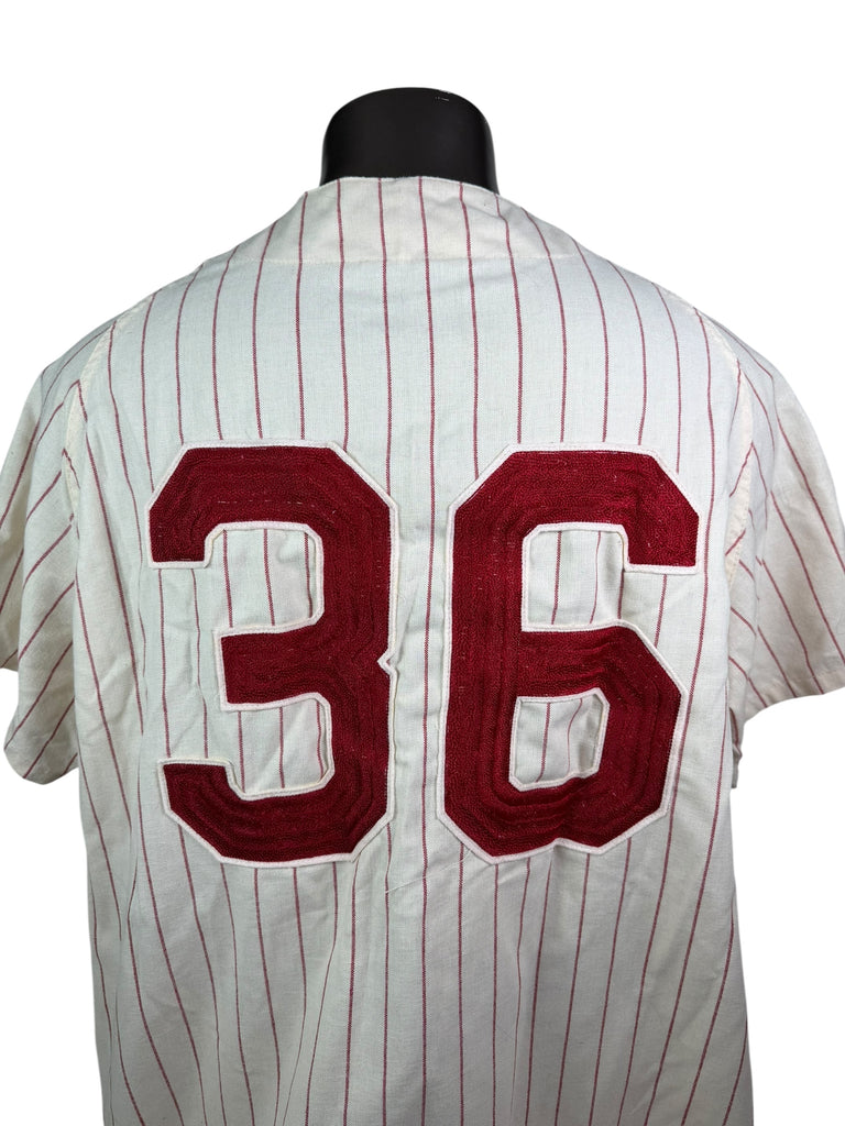 ROBIN ROBERTS PHILADELPHIA PHILLIES VINTAGE 1990'S AUTHENTIC MITCHELL & NESS FLANNEL JERSEY ADULT XL