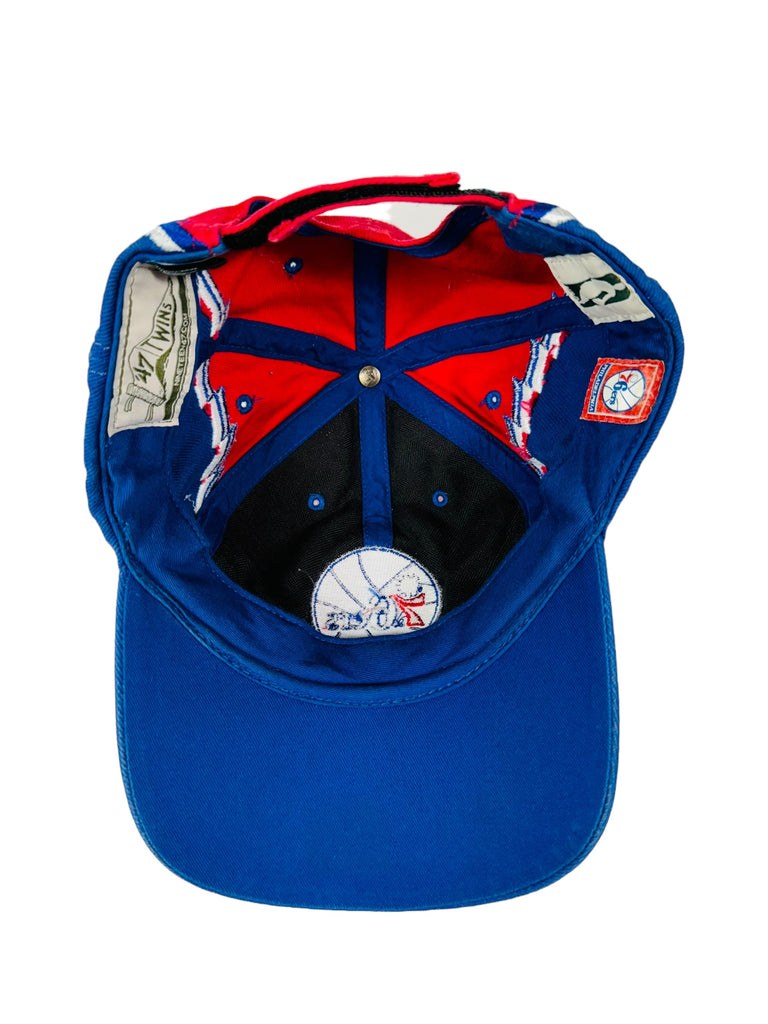 PHILADELPHIA 76ERS VINTAGE 2000'S 47' TWINS STRAPBACK ADULT HAT