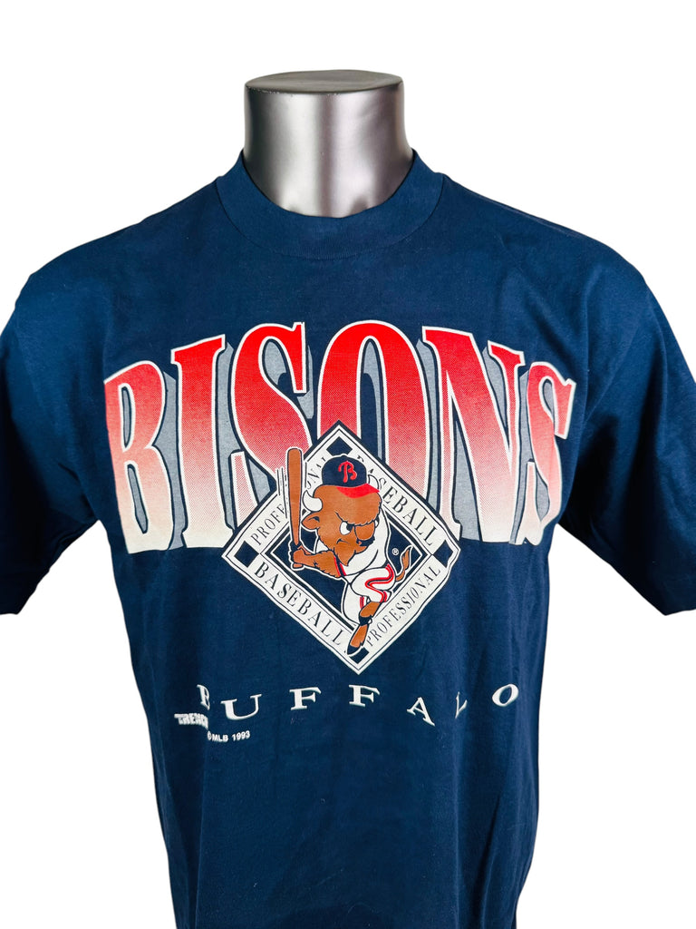 BUFFALO BISON VINTAGE 1993 TRENCH MINOR LEAGUE T-SHIRT ADULT XL