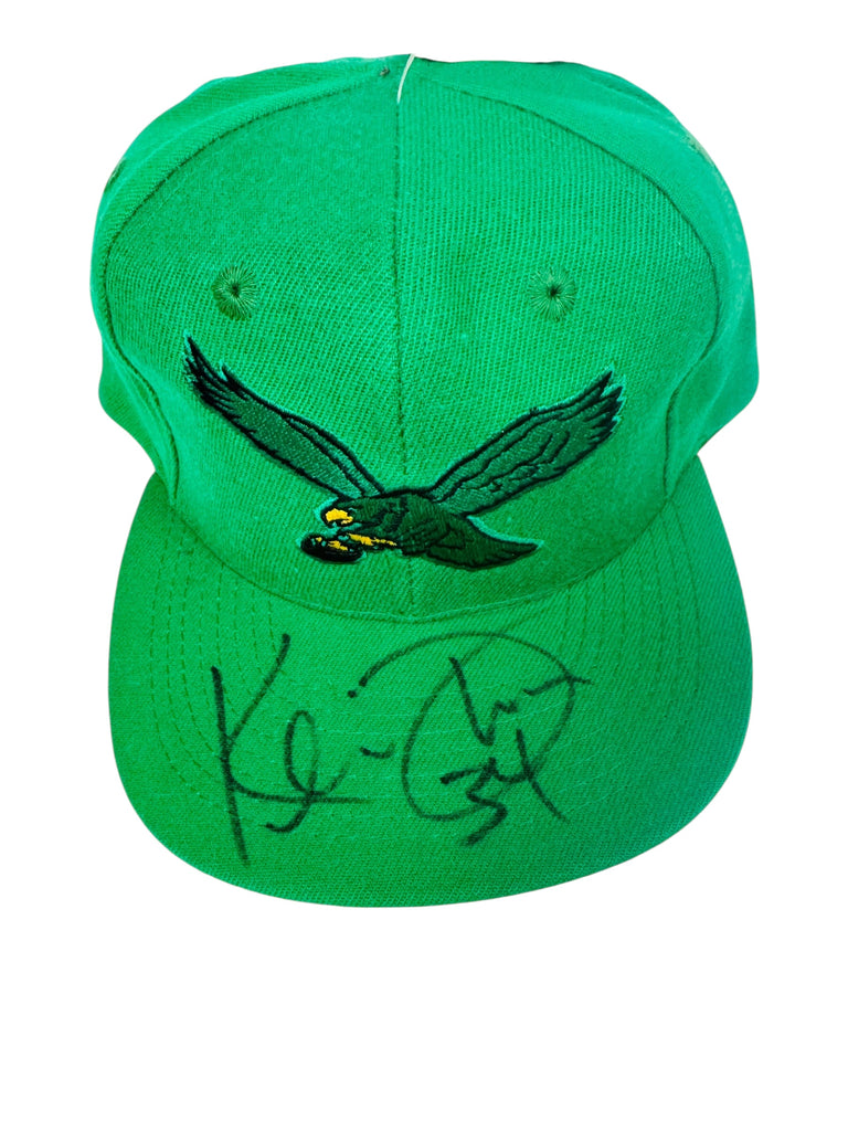 KEVIN TURNER PHILADELPHIA EAGLES VINTAGE 1990'S SIGNED TEAM NFL SNAPBACK ADULT HAT
