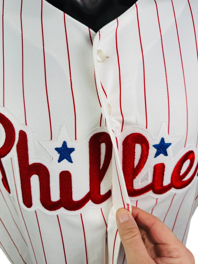 COLE HAMELS PHILADELPHIA PHILLIES VINTAGE 2008 WORLD SERIES MAJESTIC AUTHENTIC JERSEY ADULT 56