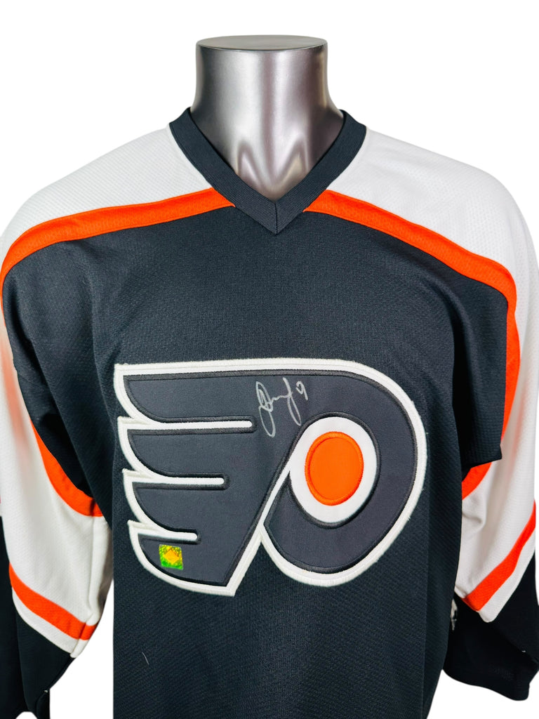 DAINIUS ZUBRUS PHILADELPHIA FLYERS VINTAGE 1990'S AUTHENTIC STARTER SIGNED JERSEY ADULT XL LARGE