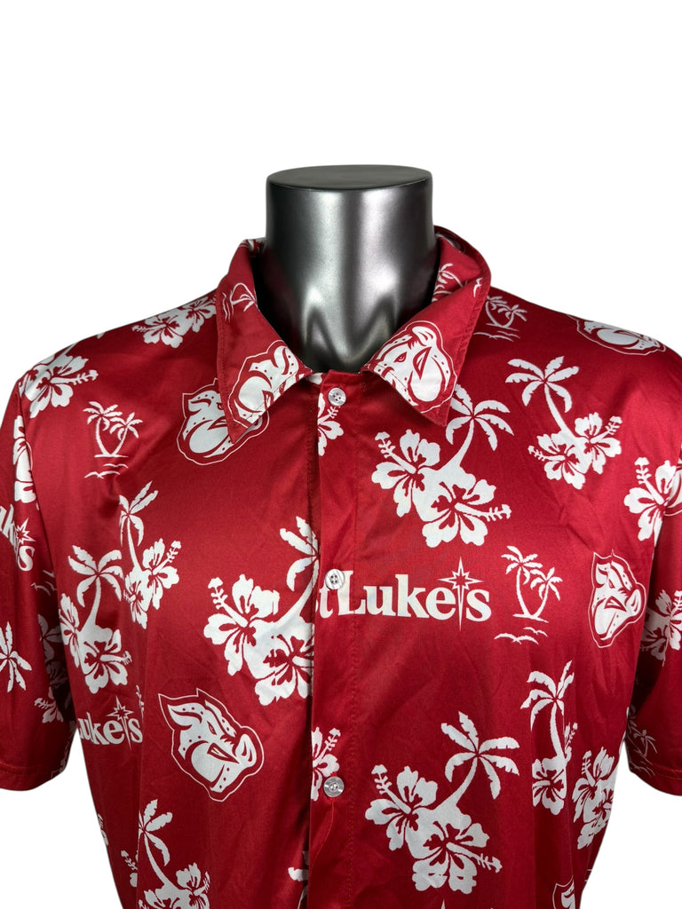 LEHIGH VALLEY IRONPIGS VINTAGE 2000'S HAWAIIAN SHIRT ADULT XL SGA