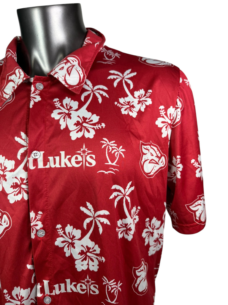 LEHIGH VALLEY IRONPIGS VINTAGE 2000'S HAWAIIAN SHIRT ADULT XL SGA