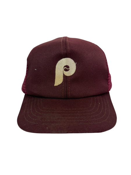 PHILADELPHIA PHILLIES VINTAGE 1980'S MESH SNAPBACK ADULT HAT M / L