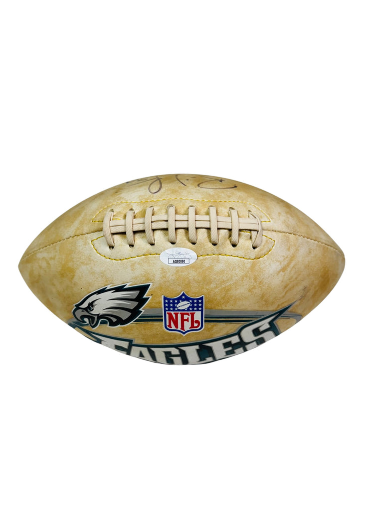 BRIAN DAWKINS PHILADELPHIA EAGLES SIGNED COMMEMORATIVE PANEL FOTOBALL FOOTBALL JSA