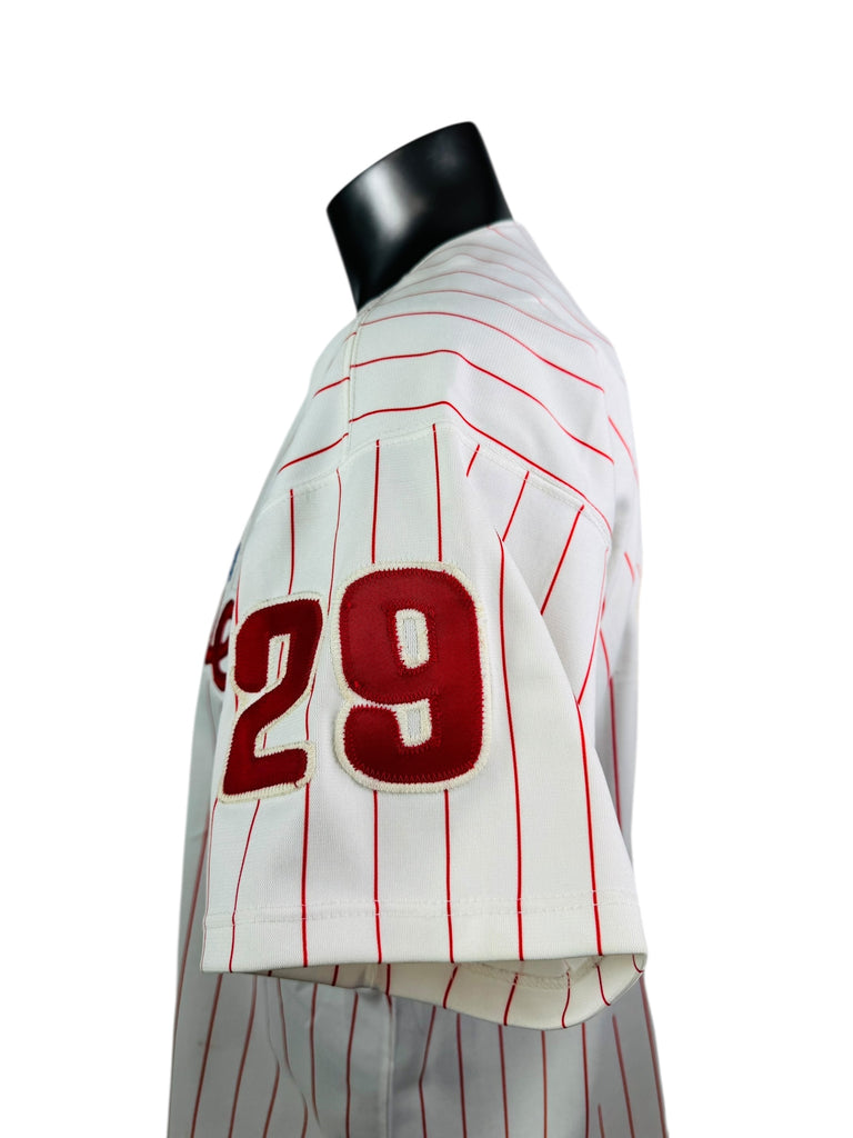 JOHN KRUK PHILADELPHIA PHILLIES VINTAGE 1990'S RUSSELL ATHLETIC AUTHENTIC SIGNED JERSEY ADULT 48