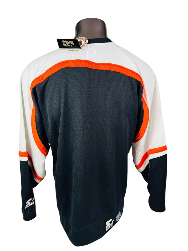 DAINIUS ZUBRUS PHILADELPHIA FLYERS VINTAGE 1990'S AUTHENTIC STARTER SIGNED JERSEY ADULT XL LARGE