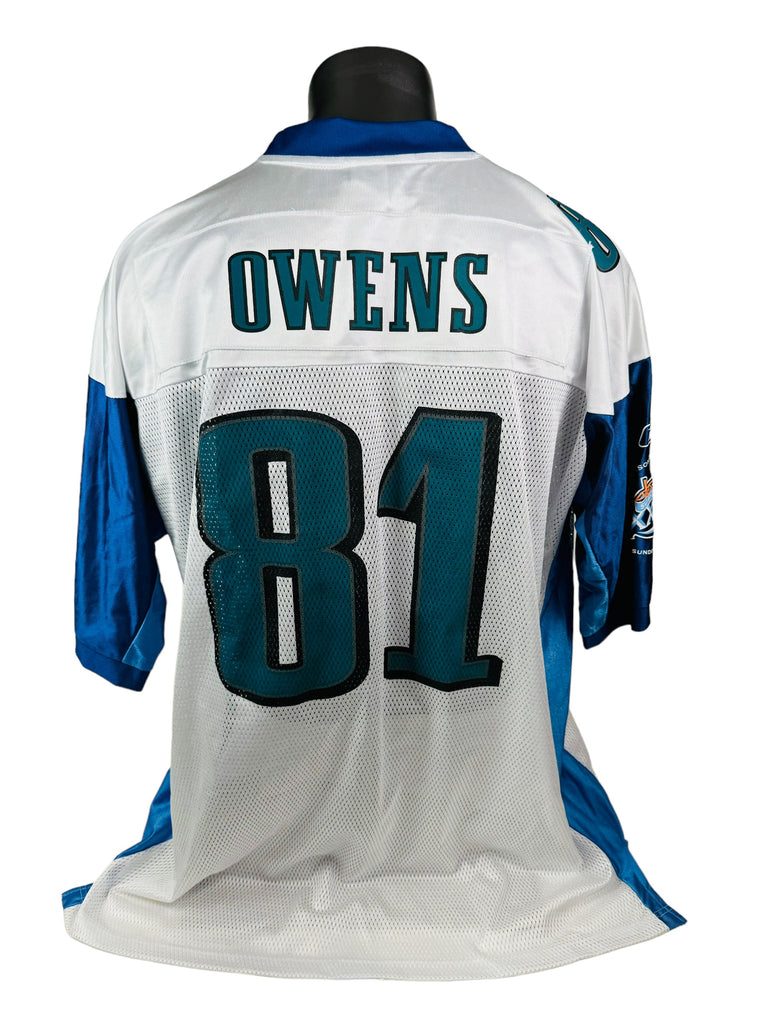 TERRELL OWENS PHILADELPHIA EAGLES VINTAGE 2004 SUPER BOWL XXXIX  REEBOK JERSEY ADULT 2XL