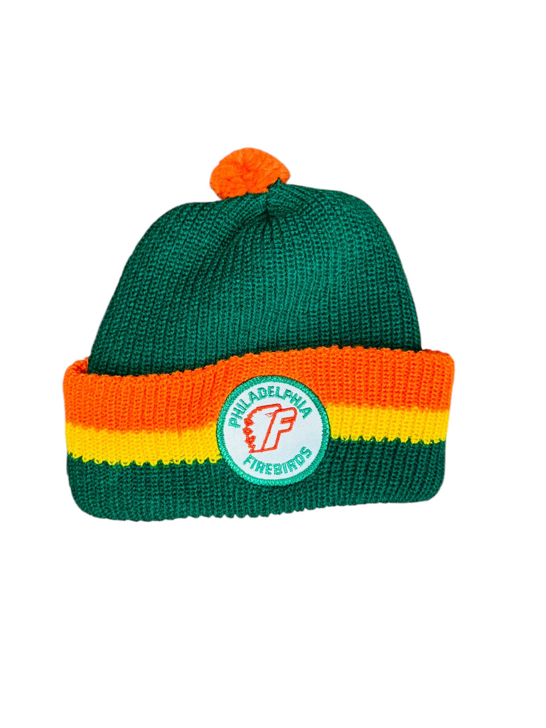 PHILADELPHIA FIREBIRDS VINTAGE 1970'S NAHL YOUTH WINTER POM HAT