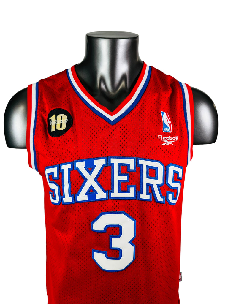 ALLEN IVERSON PHILADELPHIA SIXERS VINTAGE 2000'S RETRO 10TH HARDWOOD CLASSICS REEBOK JERSEY ADULT MEDIUM