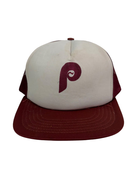 PHILADELPHIA PHILLIES VINTAGE 1980'S TRUCKER MESH SNAPBACK ADULT HAT