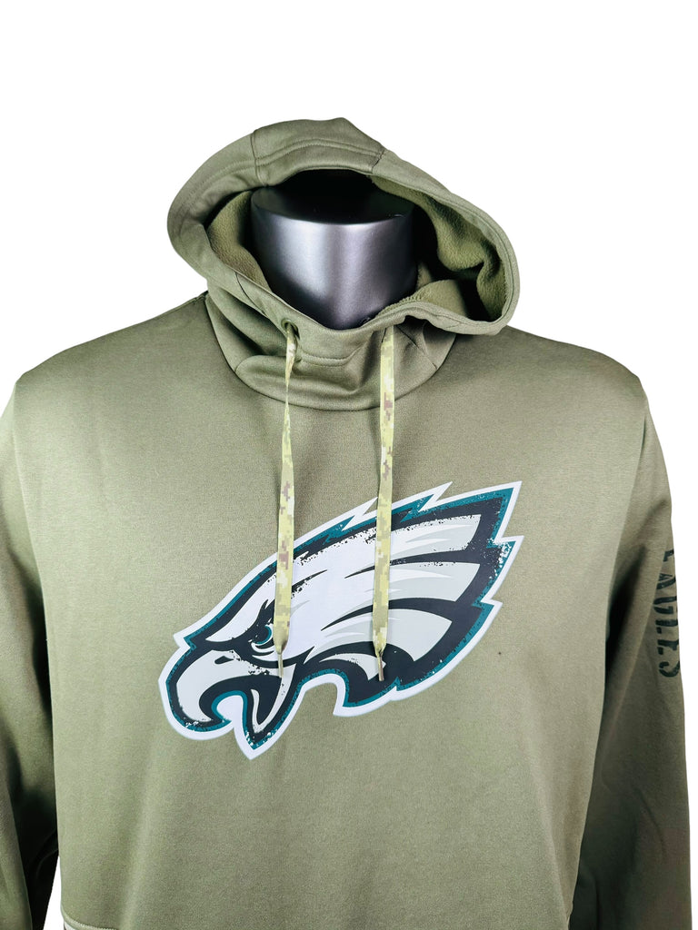 PHILADELPHIA EAGLES TEAM ISSUED NIKE MILITARY SALUTE TO SERVICE HOODIE SWEATSHIRT ADULT XL