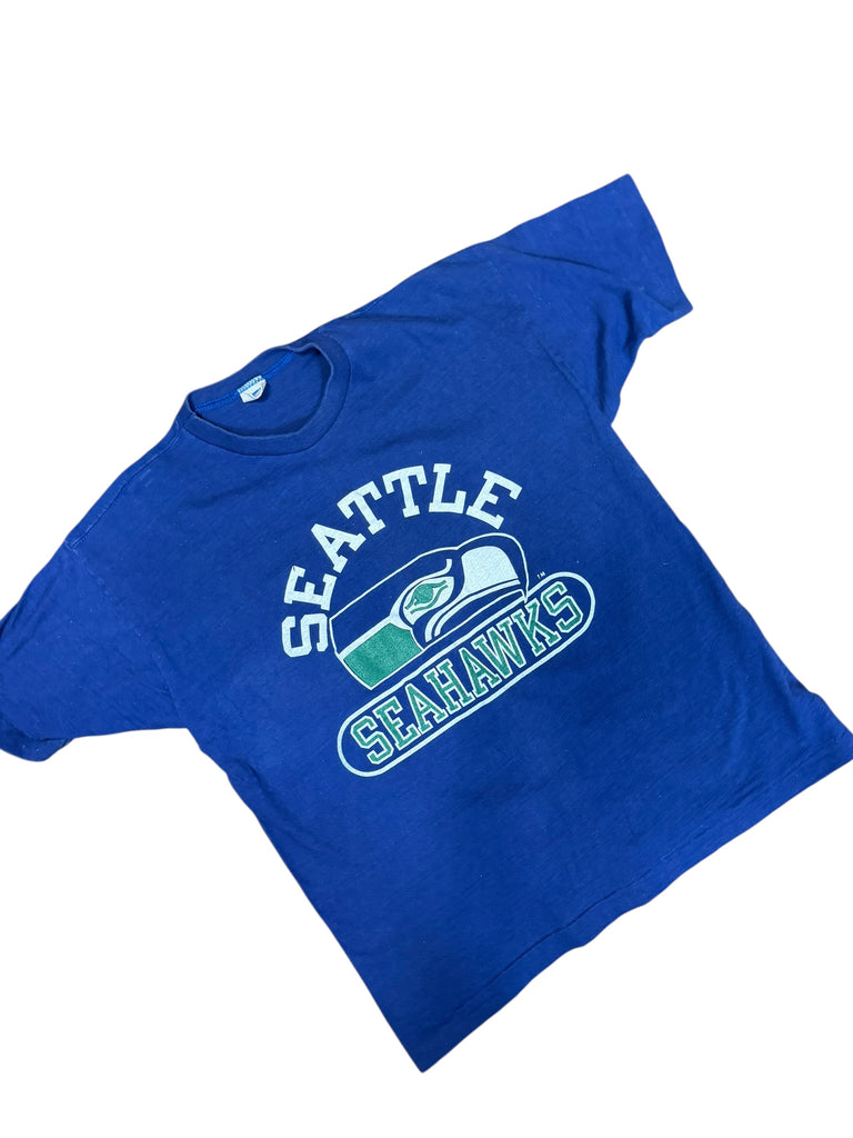 SEATTLE SEAHAWKS VINTAGE 1980'S NFL CHAMPION ADULT T-SHIRT LARGE