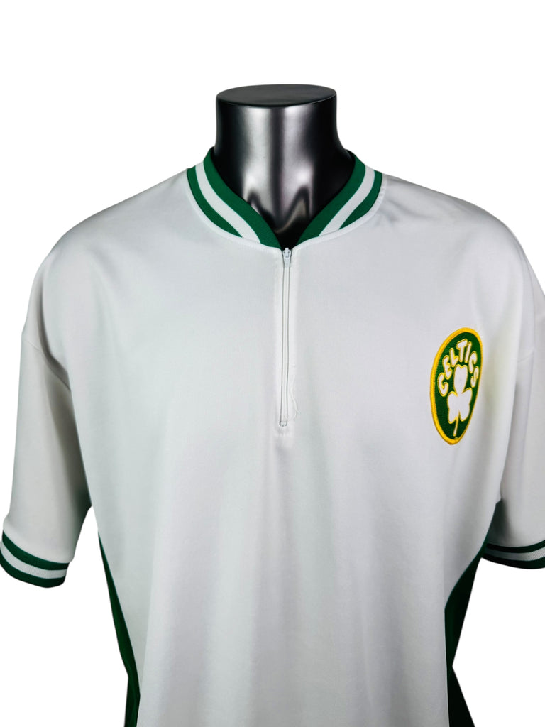 BOSTON CELTICS RETRO 2000'S HARDWOOD CLASSICS MAJESTIC WARM-UP SNAP-UP JACKET ADULT XL