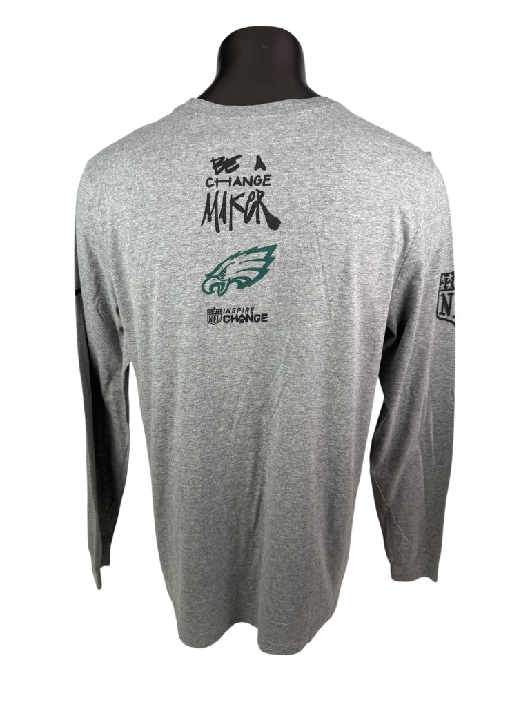 PHILADELPHIA EAGLES TEAM ISSUED INSPIRE CHANGE NIKE DRI-FIT LONG-SLEEVE T-SHIRT ADULT XL