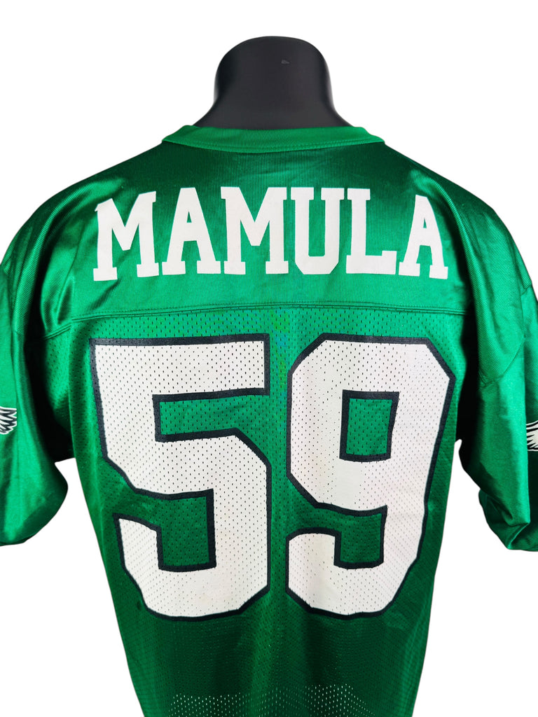 MIKE MAMULA PHILADELPHIA EAGLES VINTAGE 1990'S LOGO ATHLETICJERSEY ADULT LARGE